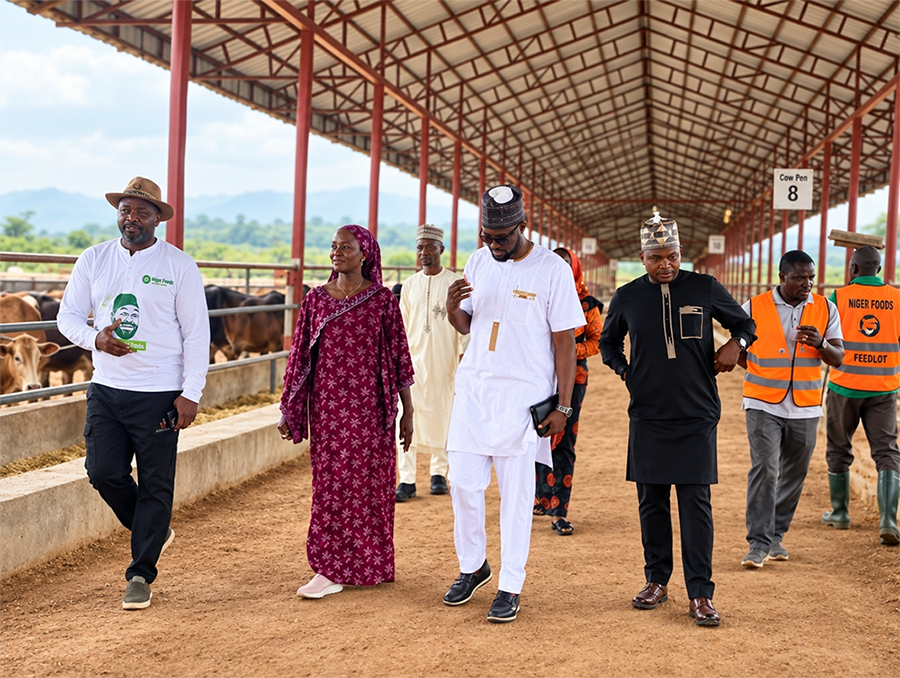 alternate bank inspects nigerfoods facility